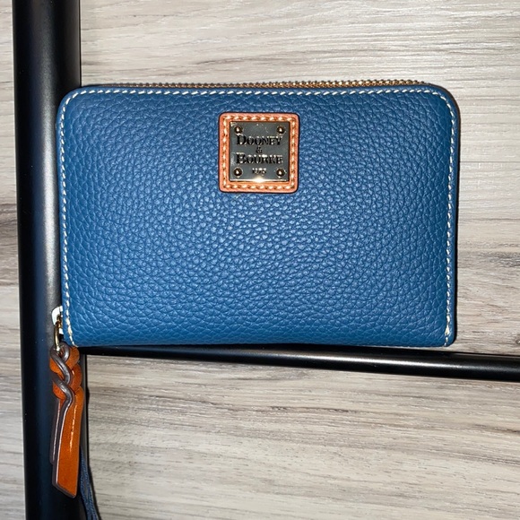 Dooney & Bourke Handbags - NWT- Dooney & Bourke Pebble Leather Medium Zip Around Wallet, Jeans